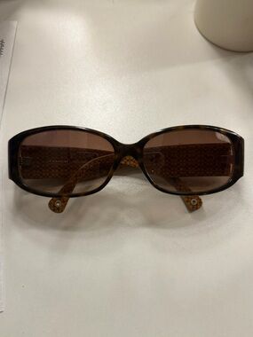 Coach Women's Tortoiseshell Sunglasses with Brown Lenses